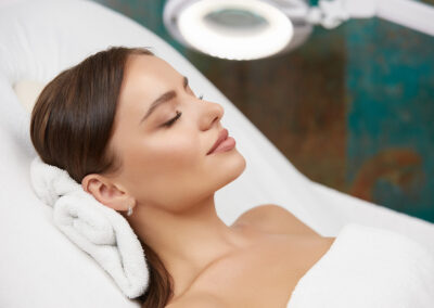 Cosmetology.,Closeup,Of,Female,Face,Having,Facial,Treatment,In,Beauty